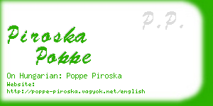 piroska poppe business card